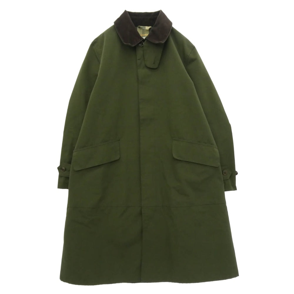 Barbour バブアー 1902195 SINGLE BREASTED COAT シングル ブレステッド ロング コート モスグリーン系 36【中古】