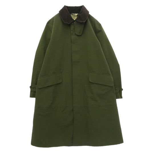 Barbour バブアー 1902195 SINGLE BREASTED COAT シングル ブレステッド ロング コート モスグリーン系 36【中古】
