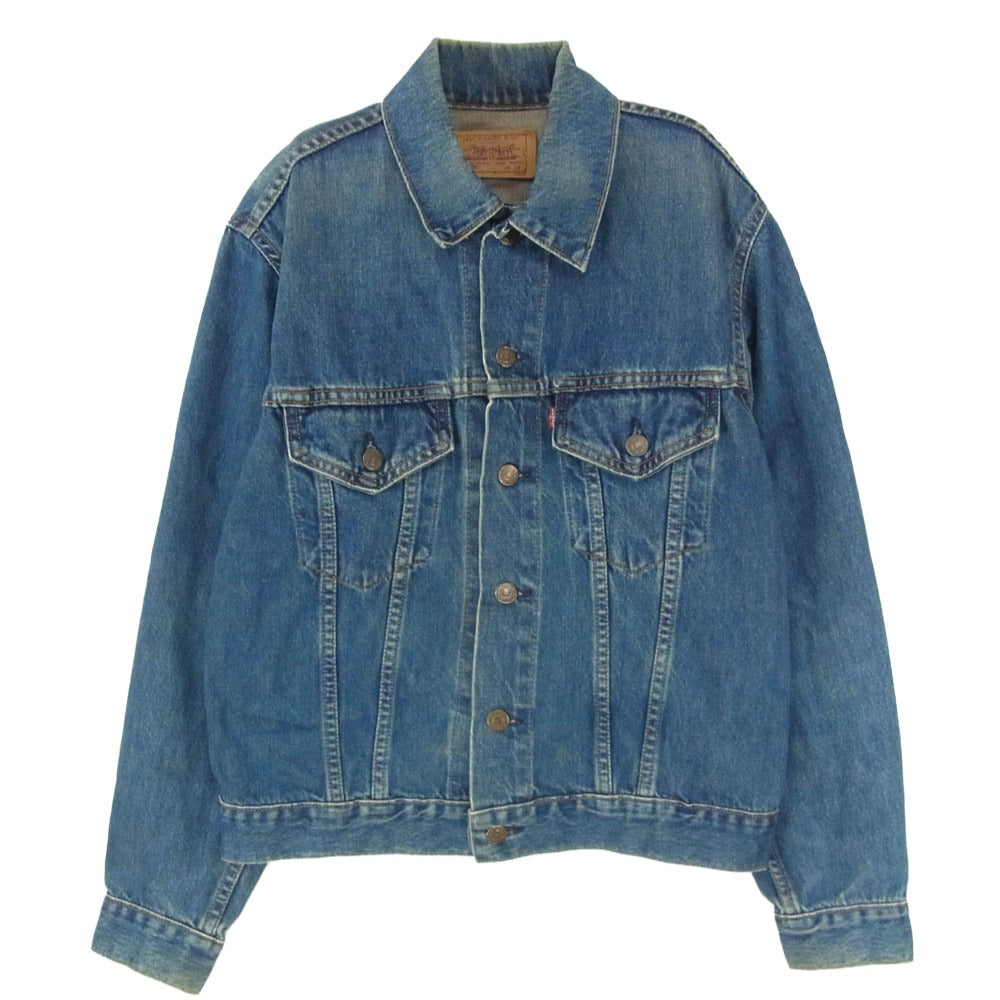 Levi's リーバイス 70505 90s USA製 4th デニム ジャケット 不均等V スモールe ボタン裏刻印715 インディゴブルー系 38【中古】