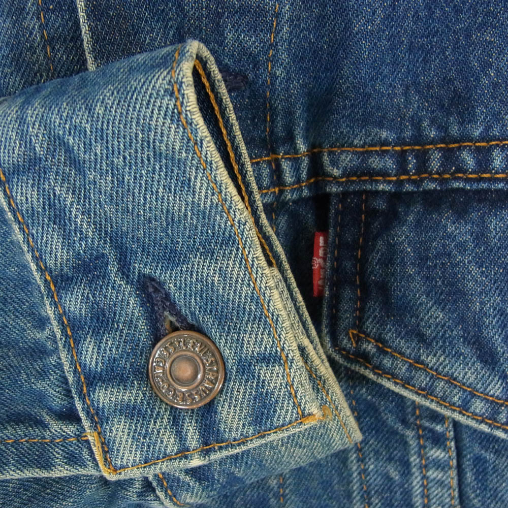 Levi's リーバイス 70505 90s USA製 4th デニム ジャケット 不均等V スモールe ボタン裏刻印715 インディゴブルー系 38【中古】