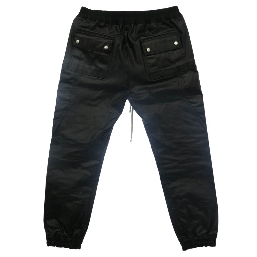 Rick Owens リックオウエンス 24AW RU02D6377-SCT SCT素材 BAUHAUS CARGO PANTS コーティング加工 バウハウス カーゴパンツ ブラック系 52【中古】