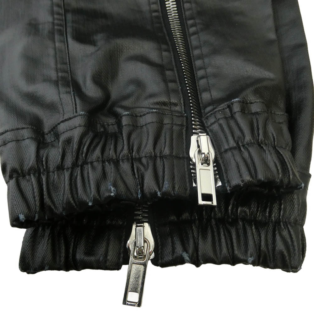 Rick Owens リックオウエンス 24AW RU02D6377-SCT SCT素材 BAUHAUS CARGO PANTS コーティング加工 バウハウス カーゴパンツ ブラック系 52【中古】