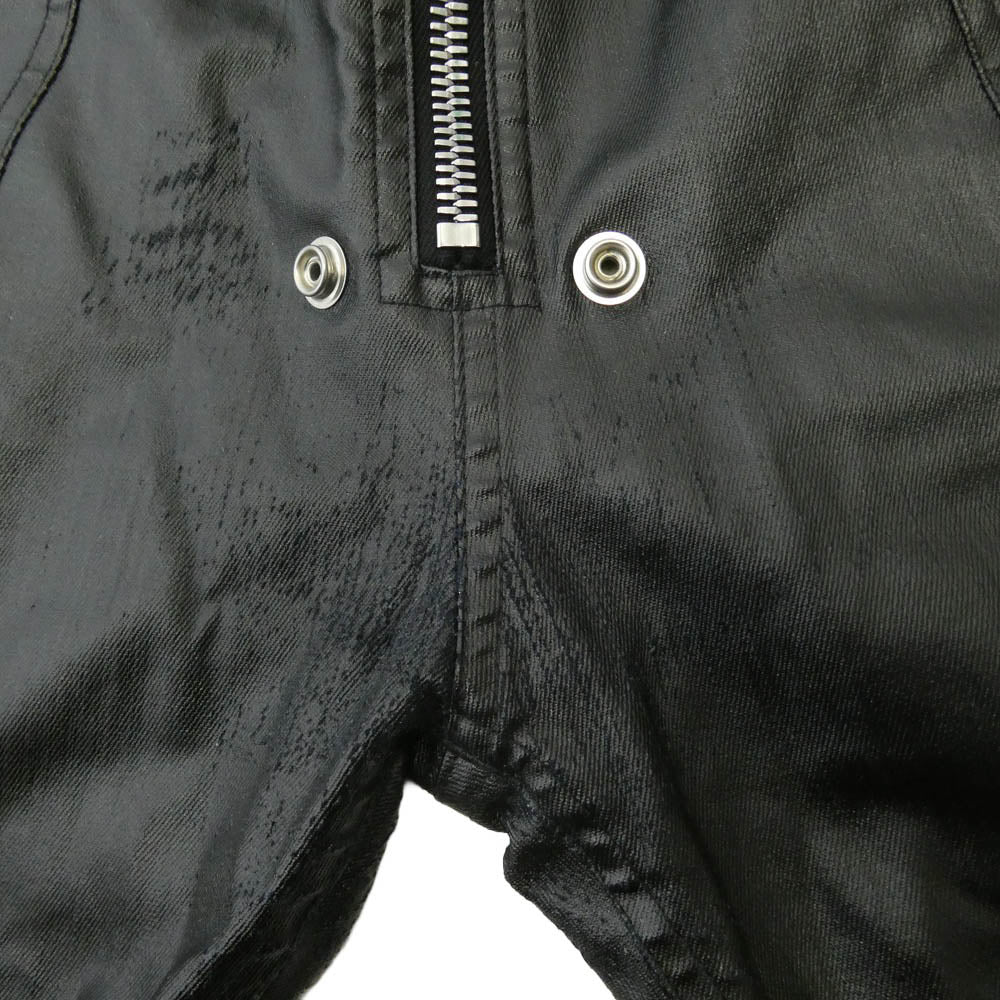 Rick Owens リックオウエンス 24AW RU02D6377-SCT SCT素材 BAUHAUS CARGO PANTS コーティング加工 バウハウス カーゴパンツ ブラック系 52【中古】