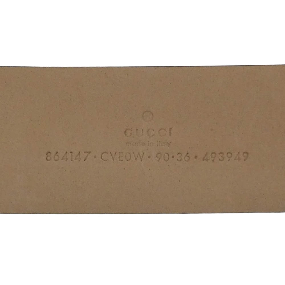 GUCCI グッチ 864147 1955 デムナ期 ホースビット レザー ベルト ブラック系【美品】【中古】