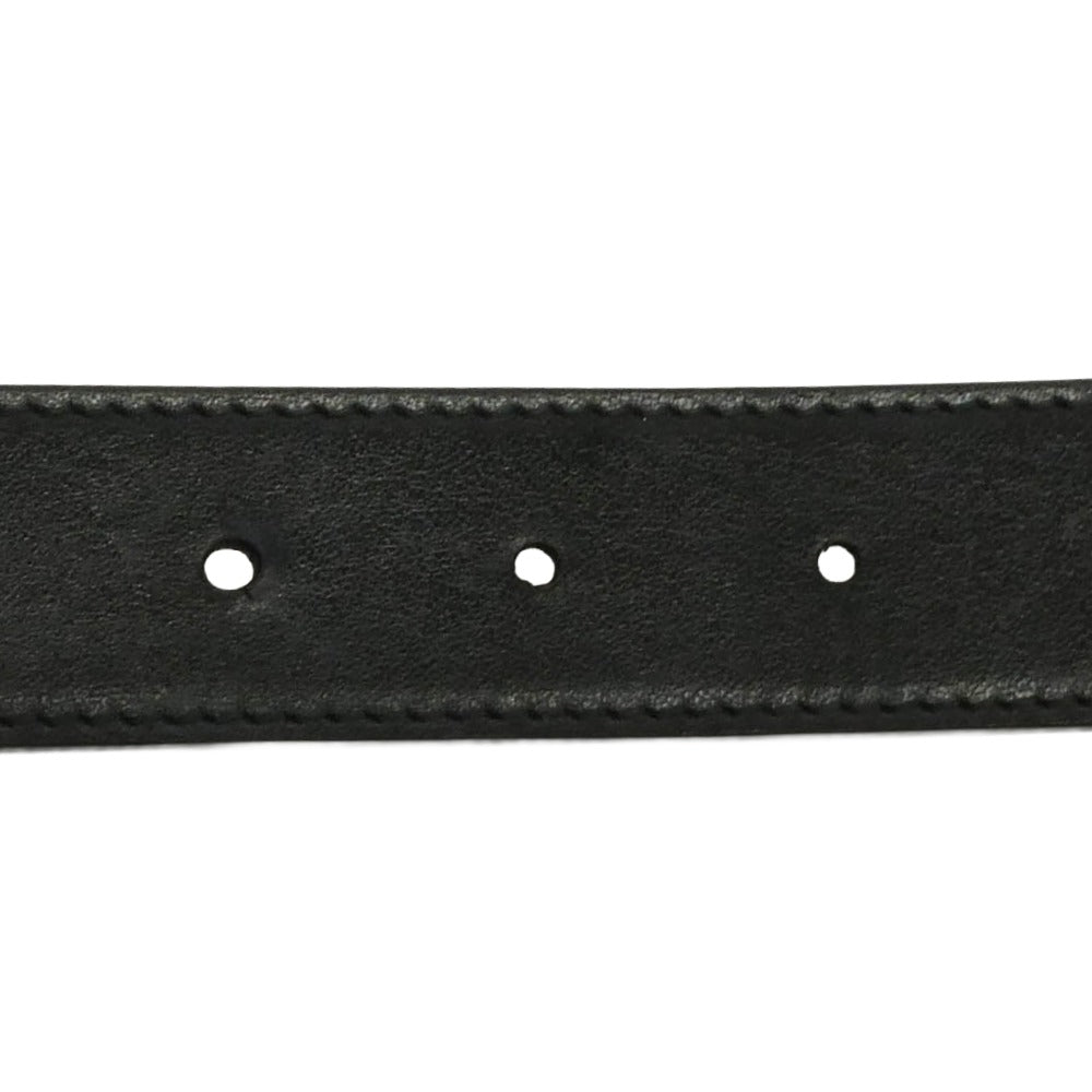GUCCI グッチ 659417 GGエンブレム リバーシブル レザー ベルト グレー系 ブラック系 30【美品】【中古】