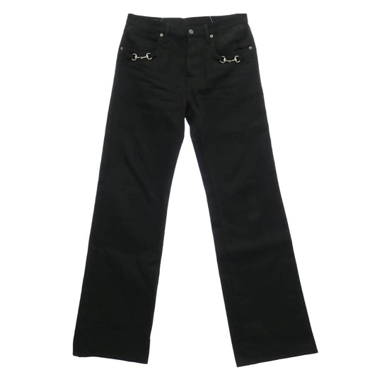 GUCCI グッチ 26SS 860844 デムナ期 ホースビット ディティール デニム パンツ ブラック系 34【中古】