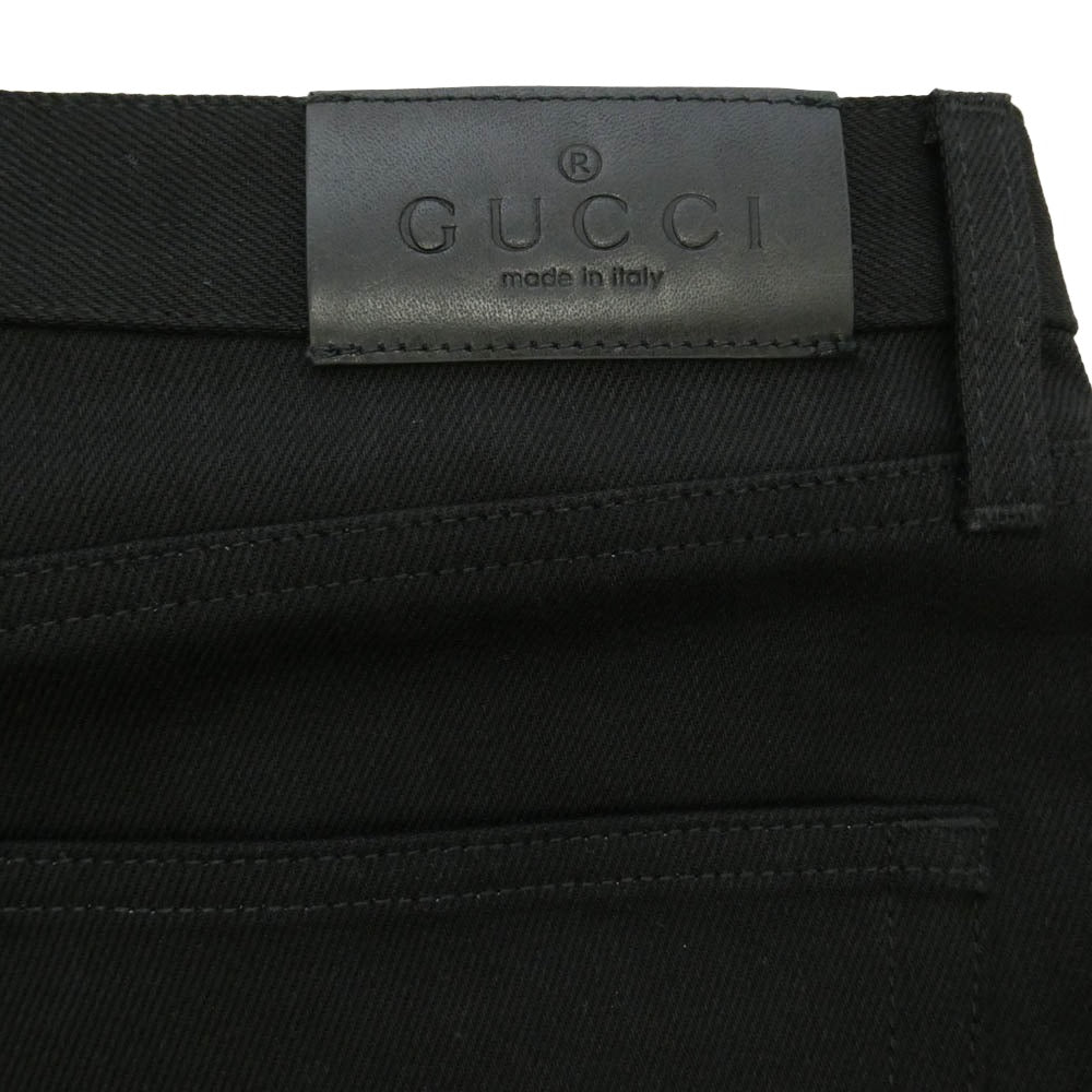 GUCCI グッチ 26SS 860844 デムナ期 ホースビット ディティール デニム パンツ ブラック系 34【中古】