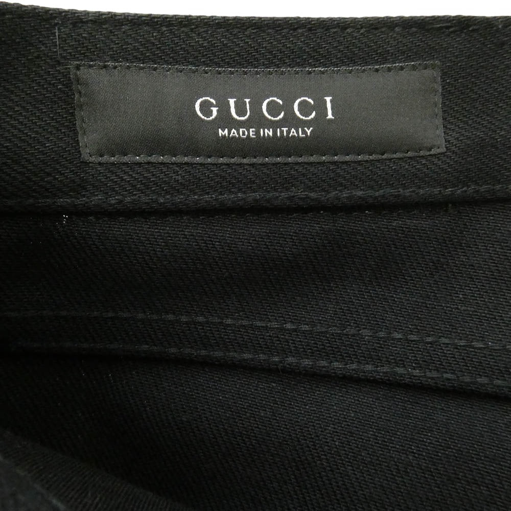GUCCI グッチ 26SS 860844 デムナ期 ホースビット ディティール デニム パンツ ブラック系 34【中古】