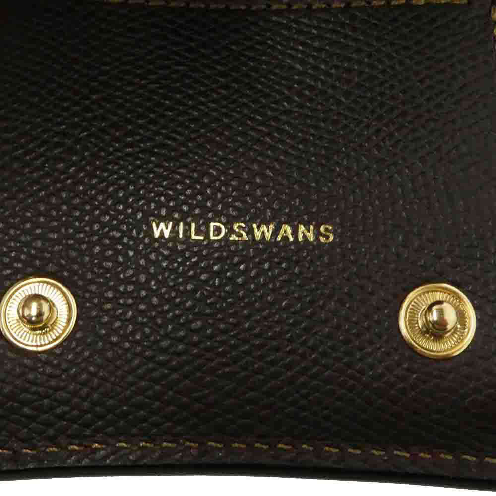 WILDSWANS ワイルドスワンズ SP-PALMV2-HC-EEB タイガースブラザーズ別注 PALM-V2 パーム ダークコニャック シェルコードバン 型押しイングリッシュブライドル コンパクトウォレット 財布 ブラウン系【中古】