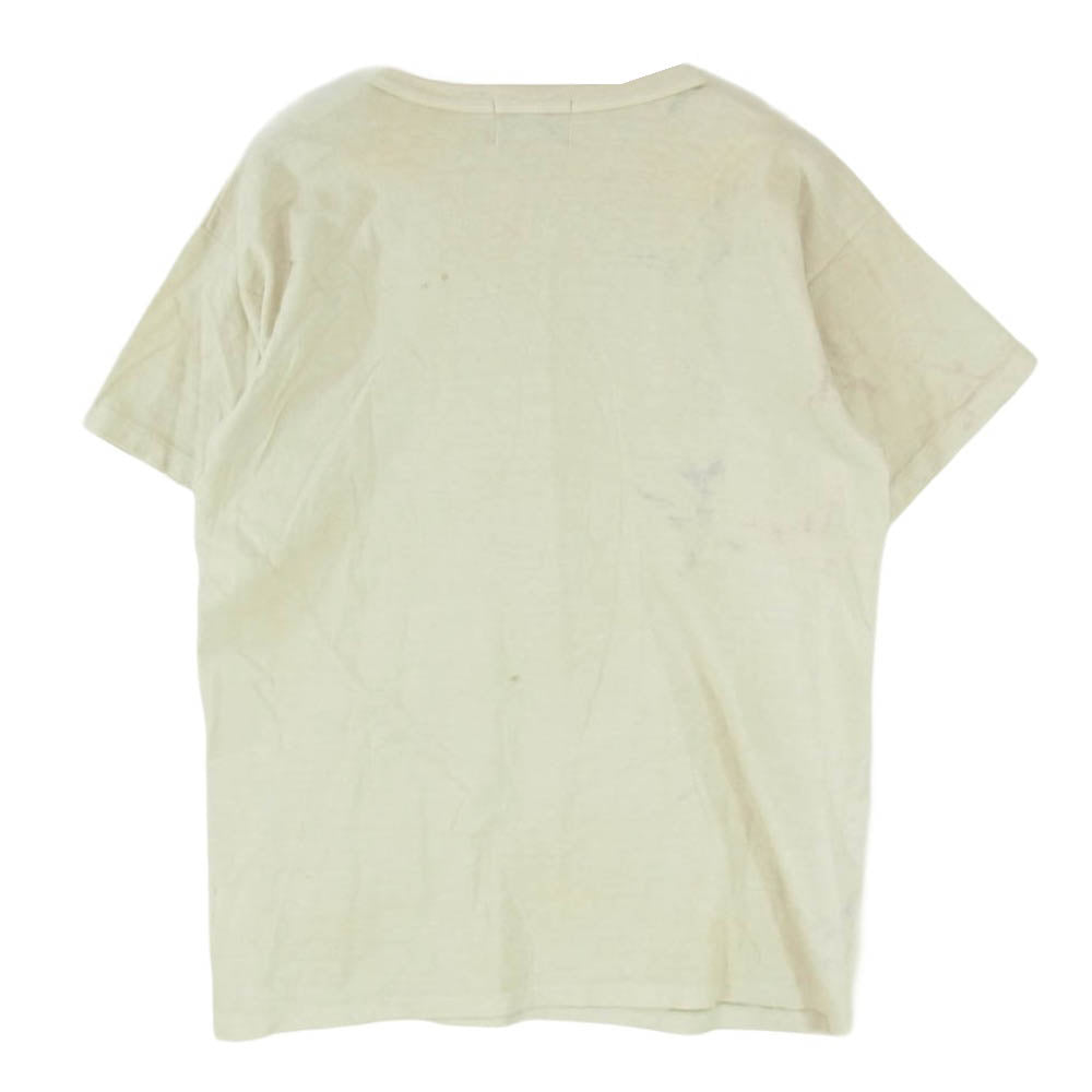 BOWWOW バウワウ USED加工 汚し加工 Tシャツ 半袖 ショートスリーブ カットソー ベージュ系 サイズ表記無【中古】