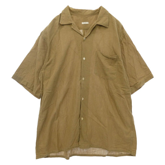 COMOLI コモリ 20SS R01-02011 ベタシャン オープンカラー 開襟 半袖シャツ ベージュ系 2【中古】