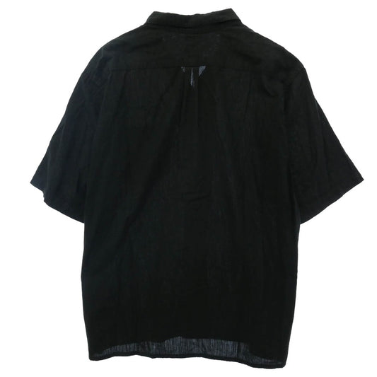COMOLI コモリ 21SS T01-02012 ベタシャン オープンカラー 開襟 半袖シャツ ブラック系 3【中古】