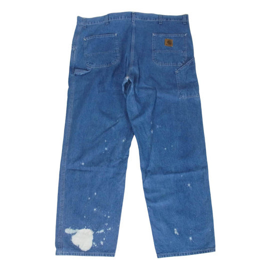 Carhartt カーハート 90s USA製 デニム カーペンター パンツ インディゴブルー系 44X32【中古】