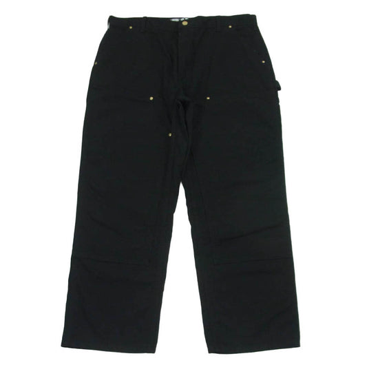 Carhartt カーハート USA製 LOOSE FIT FIRM DUCK DOUBLE FRONT UTILITY WORK PANT ルーズフィット ダック ダブルフロント ユーティリティー ワーク パンツ ブラック系 38 × 28【中古】