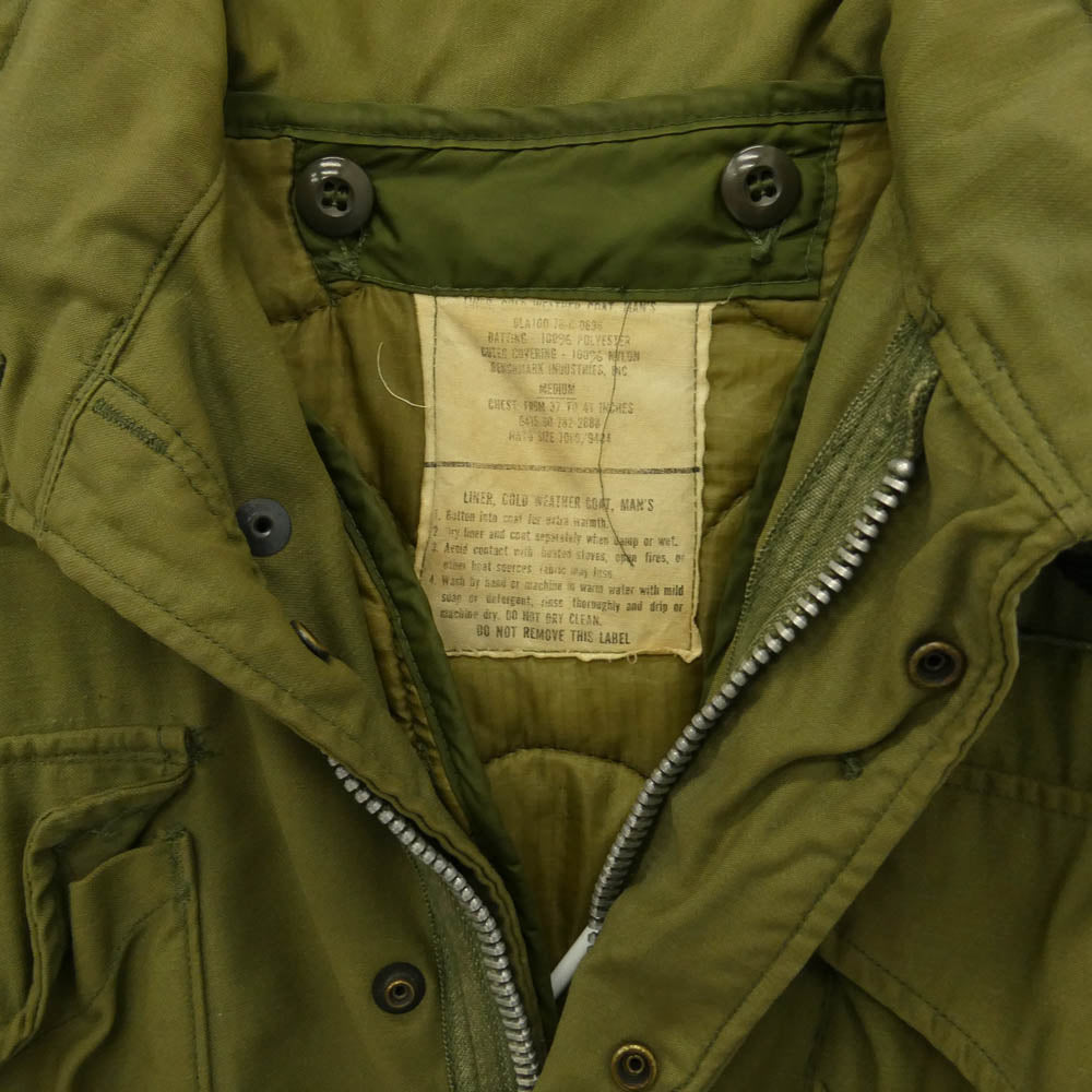 ヴィンテージ 60s U.S. ARMY 米軍 実物 M-65 2nd フィールド ジャケット ライナー付き 不明【中古】