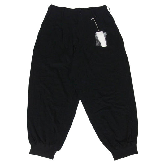 Yohji Yamamoto ヨウジヤマモト UQ-P33-008 S'YTE サイト 40/1 COTTON GAUZE FLEECE TWO-TUCK JOGGER PANTS コットンガーゼ フリース ツータック ジョガーパンツ ブラック系 03【美品】【中古】
