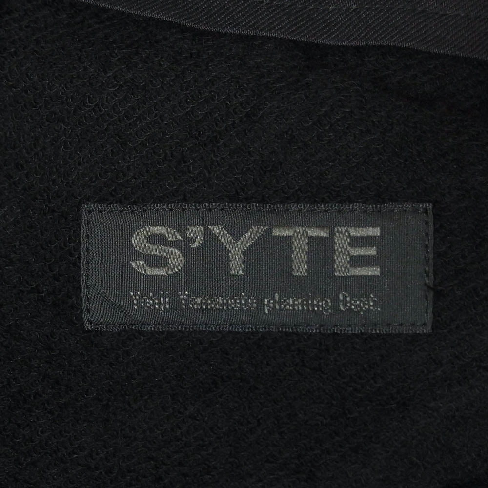Yohji Yamamoto ヨウジヤマモト UQ-P33-008 S'YTE サイト 40/1 COTTON GAUZE FLEECE TWO-TUCK JOGGER PANTS コットンガーゼ フリース ツータック ジョガーパンツ ブラック系 03【美品】【中古】