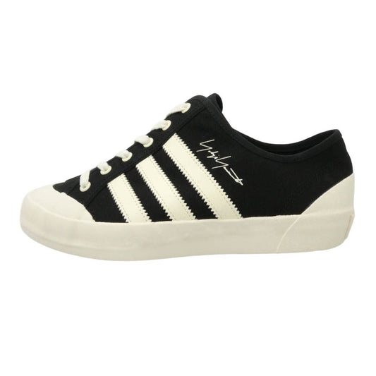 Y-3 Yohji Yamamoto ワイスリー ヨウジヤマモト KH9321 NISI LO ニシ バルカナイズド スリーストライプ キャンバス ローカット スニーカー ホワイト系 ブラック系 27cm【新古品】【未使用】【中古】