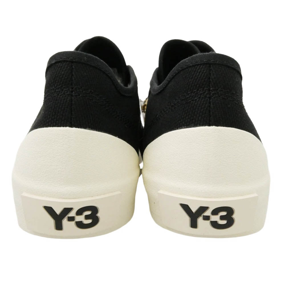Y-3 Yohji Yamamoto ワイスリー ヨウジヤマモト KH9321 NISI LO ニシ バルカナイズド スリーストライプ キャンバス ローカット スニーカー ホワイト系 ブラック系 27cm【新古品】【未使用】【中古】