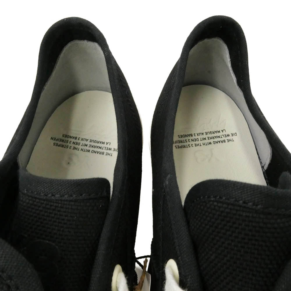 Y-3 Yohji Yamamoto ワイスリー ヨウジヤマモト KH9321 NISI LO ニシ バルカナイズド スリーストライプ キャンバス ローカット スニーカー ホワイト系 ブラック系 27cm【新古品】【未使用】【中古】