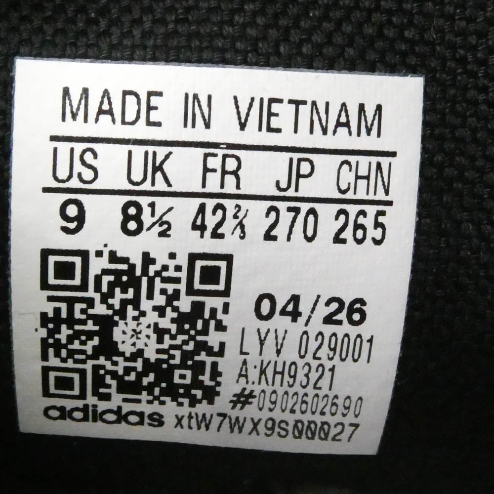 Y-3 Yohji Yamamoto ワイスリー ヨウジヤマモト KH9321 NISI LO ニシ バルカナイズド スリーストライプ キャンバス ローカット スニーカー ホワイト系 ブラック系 27cm【新古品】【未使用】【中古】
