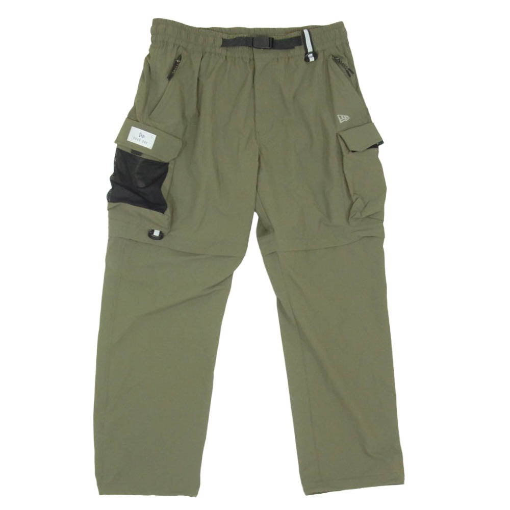 NEW ERA ニューエラ 2WAY ギミック フィールド ナイロン カーゴ パンツ カーキ系 L【中古】
