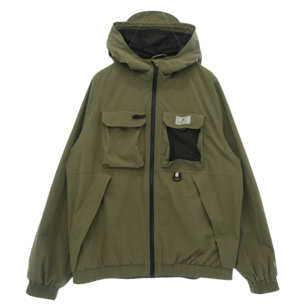 NEW ERA ニューエラ OD FIELD TJK YOSHIDA BROS 吉田兄弟 ナイロン フィールド トラック フーデッド ジャケット カーキ系 L【中古】