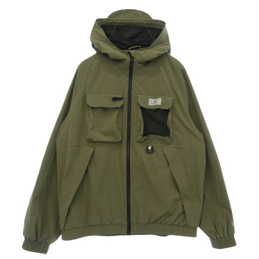 NEW ERA ニューエラ OD FIELD TJK YOSHIDA BROS 吉田兄弟 ナイロン フィールド トラック フーデッド ジャケット カーキ系 L【中古】