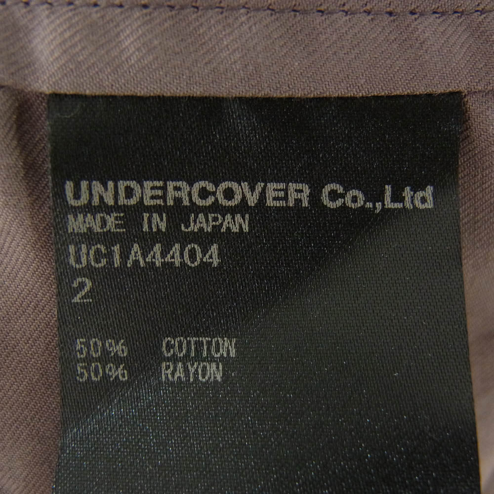 UNDERCOVER アンダーカバー 21SS UC1A4404 ビエラ ワイヤー 刺繍 ウエスタン 長袖 ロングスリーブ シャツ グレー系 2【中古】