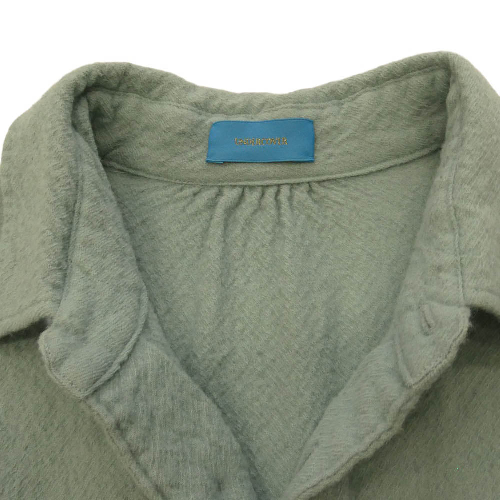 UNDERCOVER アンダーカバー 17AW 縮絨 プルオーバー チュニック シャツ ライトグリーン系 1【中古】