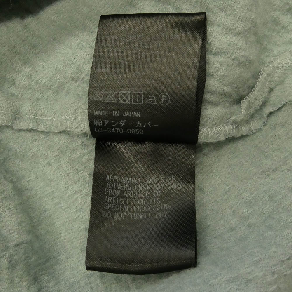 UNDERCOVER アンダーカバー 17AW 縮絨 プルオーバー チュニック シャツ ライトグリーン系 1【中古】