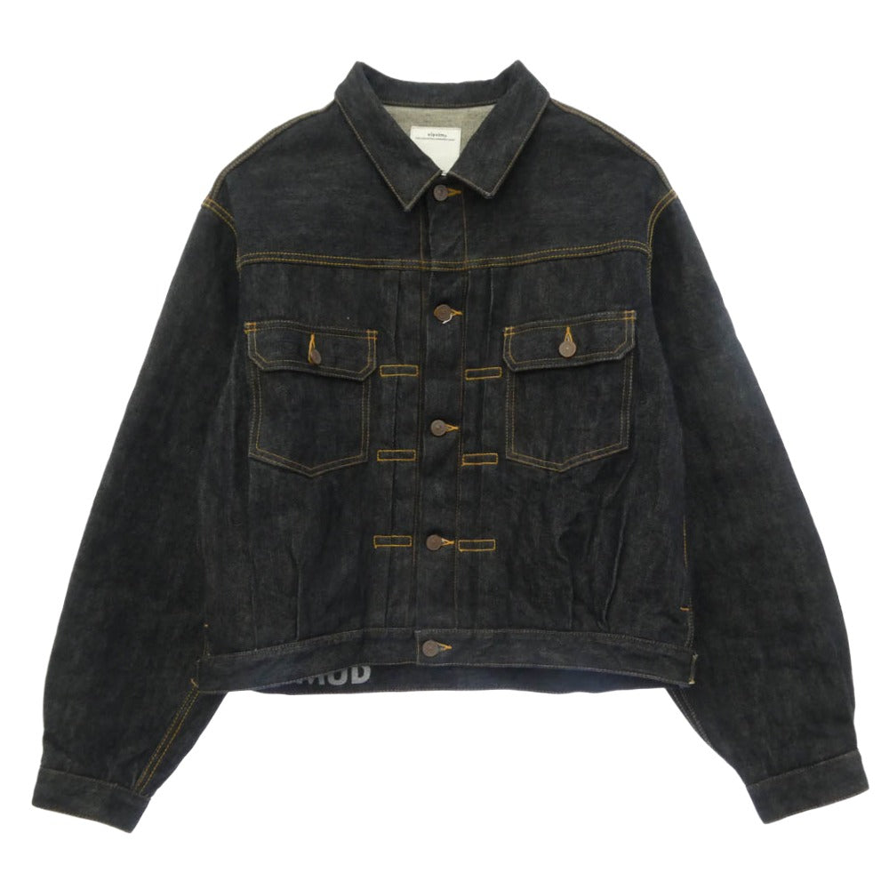 VISVIM ビズビム 25SS 0125105006002 SS 101X JKT RAW MUD OD 13oz 天然染色加工 デニム ジャケット インディゴブルー系 3【美品】【中古】