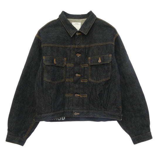 VISVIM ビズビム 25SS 0125105006002 SS 101X JKT RAW MUD OD 13oz 天然染色加工 デニム ジャケット インディゴブルー系 3【美品】【中古】