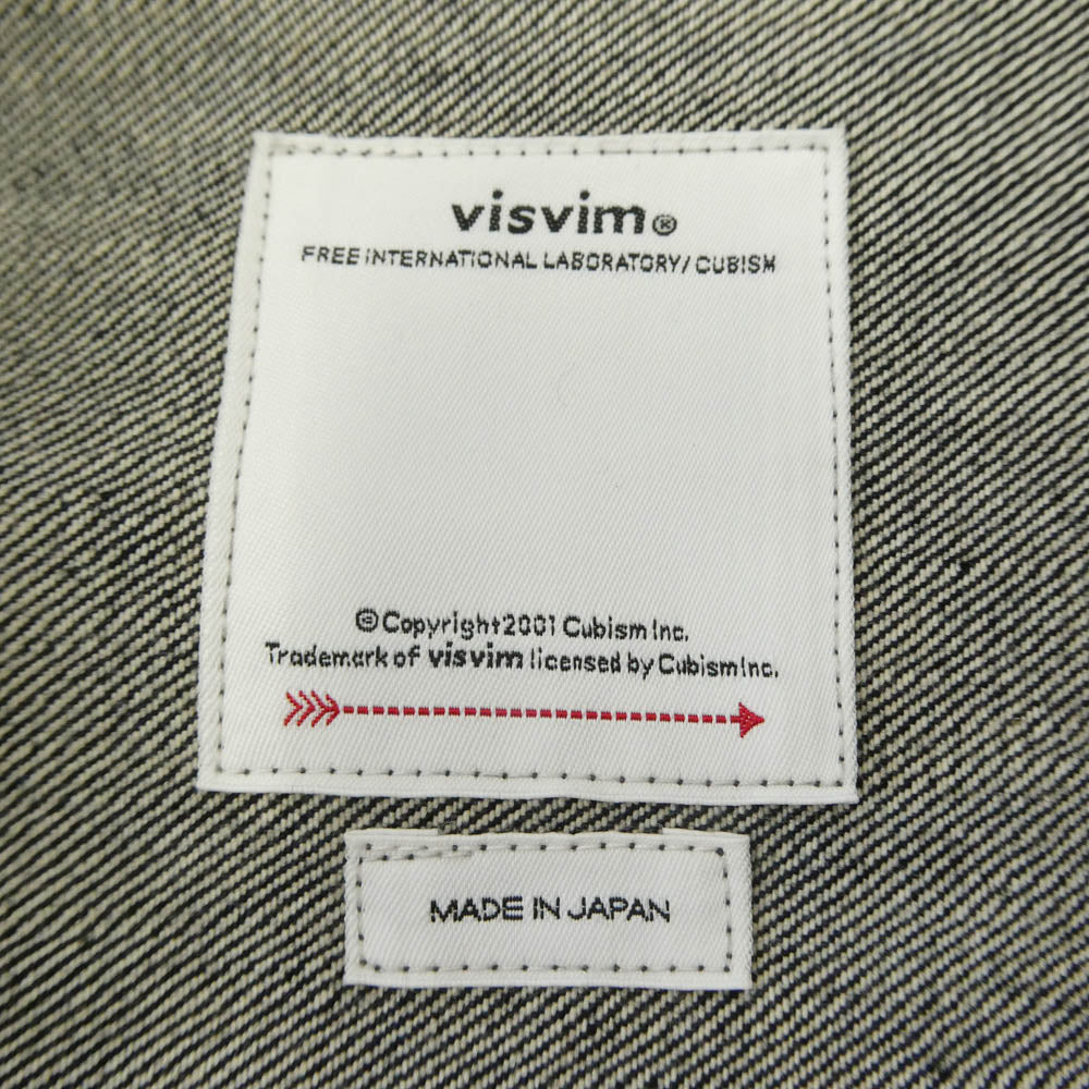 VISVIM ビズビム 25SS 0125105006002 SS 101X JKT RAW MUD OD 13oz 天然染色加工 デニム ジャケット インディゴブルー系 3【美品】【中古】