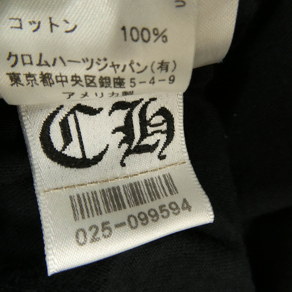 CHROME HEARTS クロムハーツ（原本無） Hollywood Vertical Logo Tee Neon ハリウッド バーティカル ネオンロゴ プリント 半袖 カットソー Tシャツ ブラック系 XL【中古】