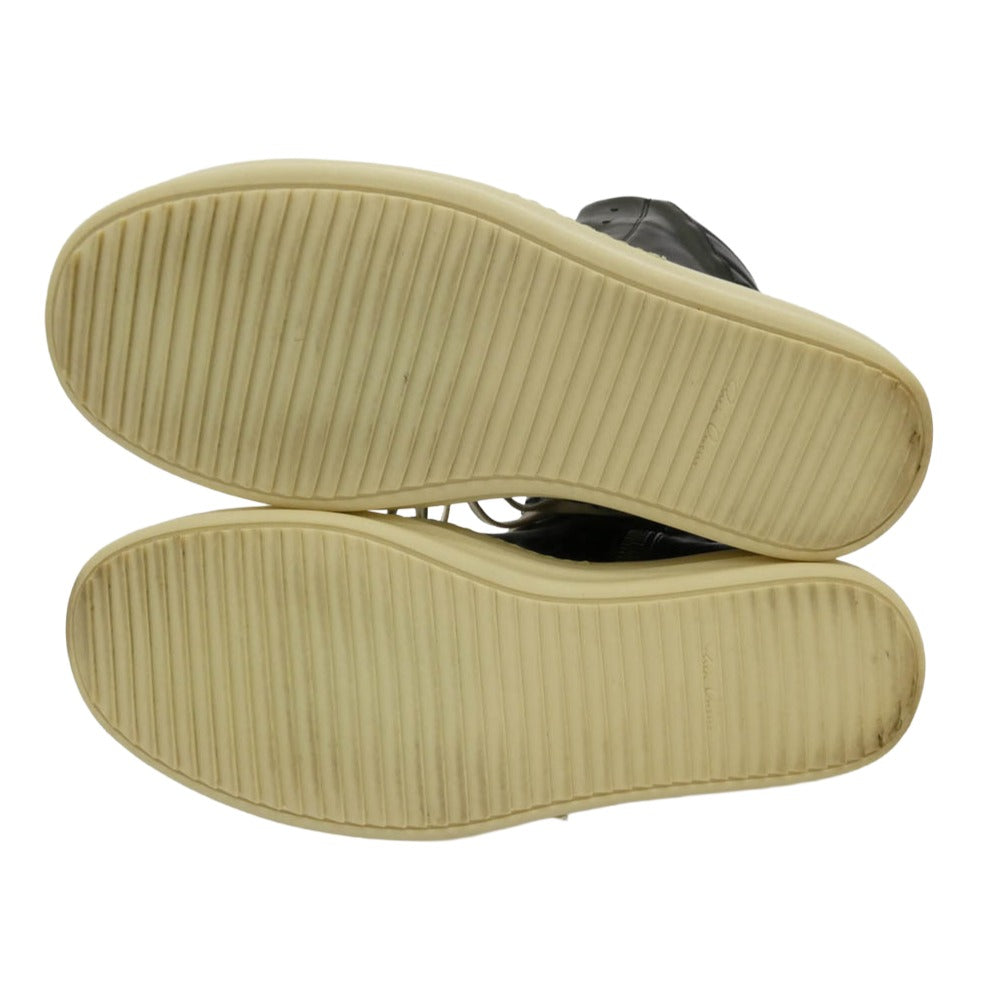Rick Owens リックオウエンス 19AW RU19F4894 Geobasket ジオバスケット シャークソール レザー ハイカット スニーカー ブラック系 43【中古】