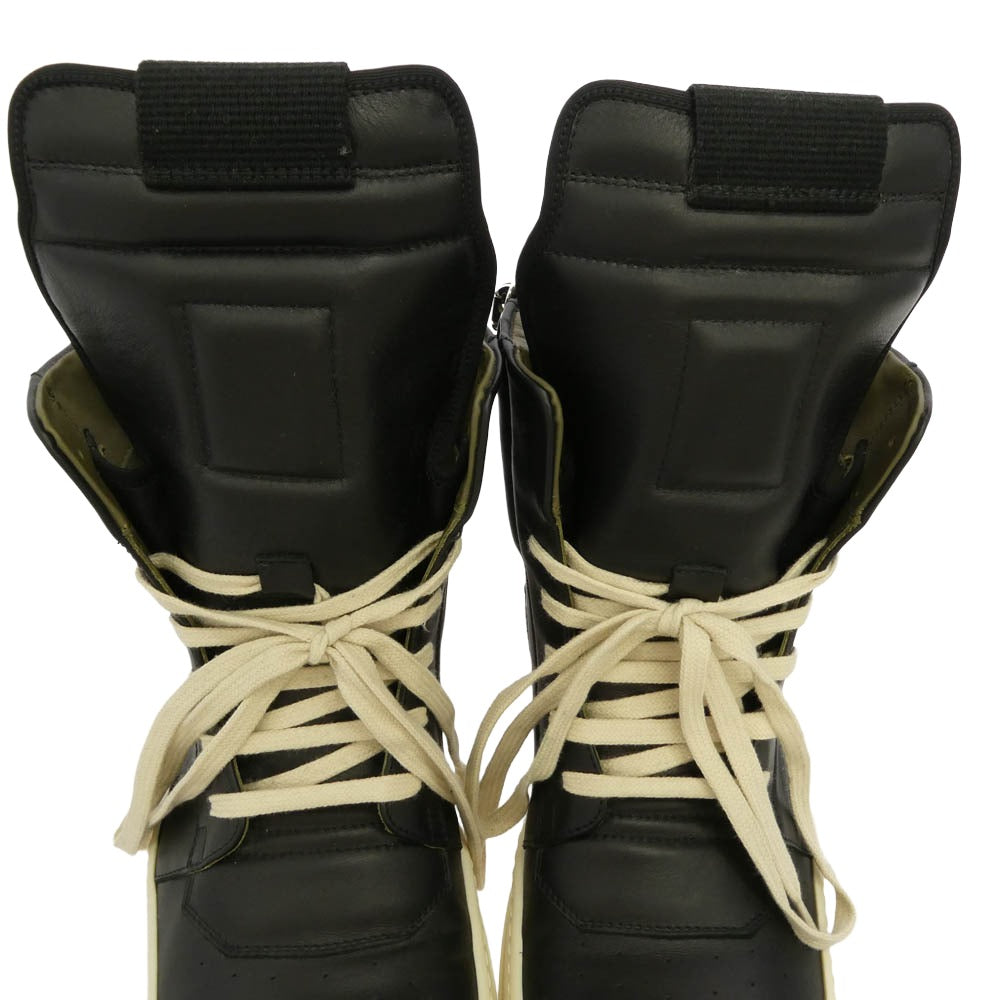 Rick Owens リックオウエンス 19AW RU19F4894 Geobasket ジオバスケット シャークソール レザー ハイカット スニーカー ブラック系 43【中古】