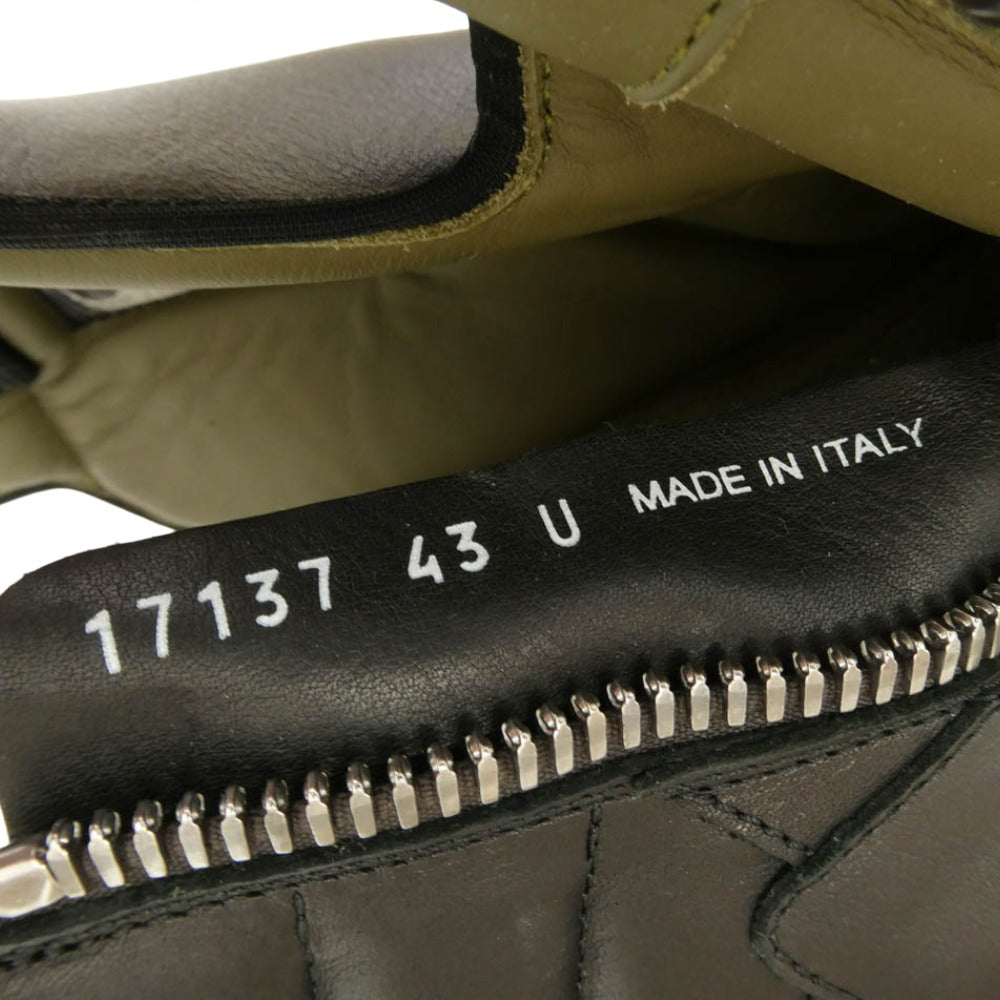 Rick Owens リックオウエンス 19AW RU19F4894 Geobasket ジオバスケット シャークソール レザー ハイカット スニーカー ブラック系 43【中古】