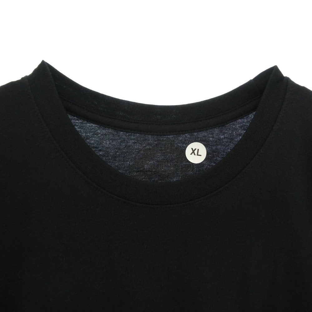 CHROME HEARTS クロムハーツ（原本無） PINK HORSESHOE S/S TEE ピンクホースシュープリント ポケット付き 半袖 Tシャツ クルーネック カットソー ブラック系 XL【中古】