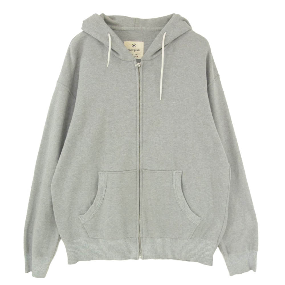 snowpeak スノーピーク 19SS SW-19SU204 フルジップ コットン 無地 スウェット パーカー グレー系 M【中古】