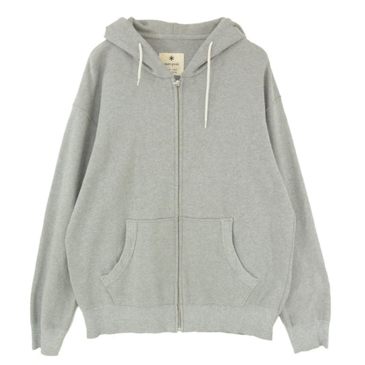 snowpeak スノーピーク 19SS SW-19SU204 フルジップ コットン 無地 スウェット パーカー グレー系 M【中古】