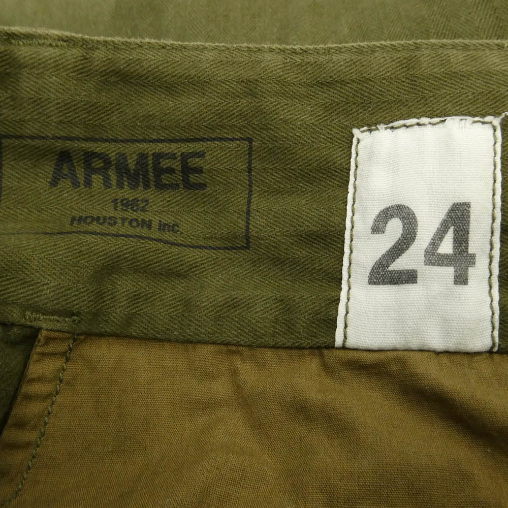 HOUSTON ヒューストン 復刻 1985 FRENCH MILITARY M-47 PANTS フランス軍 M47 パンツ カーキ系 24【中古】