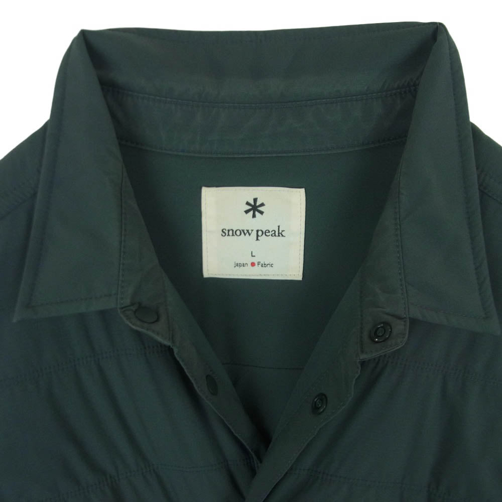 snowpeak スノーピーク 22AW SW-22AU002 Flexible Insulated Shirt フレキシブル インサレーション 中綿 シャツ グレー系 L【中古】