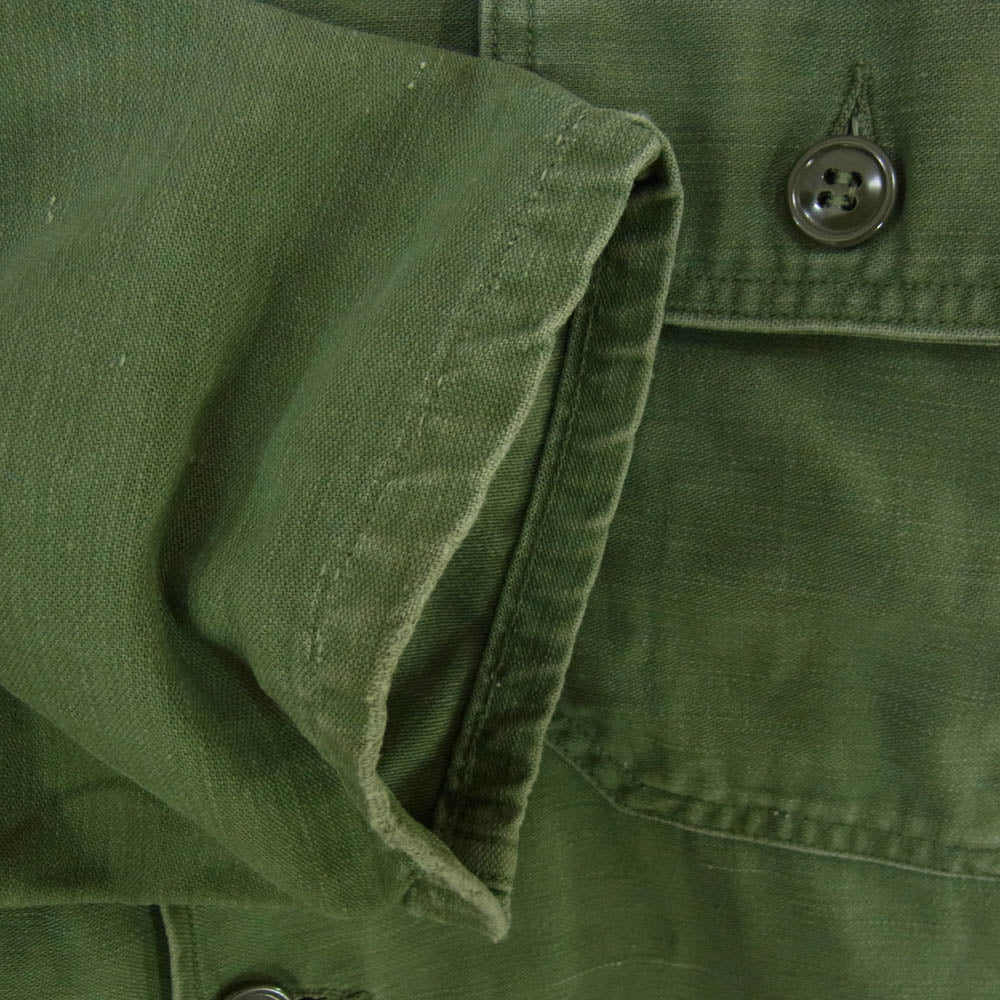 ヴィンテージ DSA-1-4848-65-C 60s U.S.ARMY 米軍 ファティーグ シャツ カーキ系 サイズ表記無【中古】