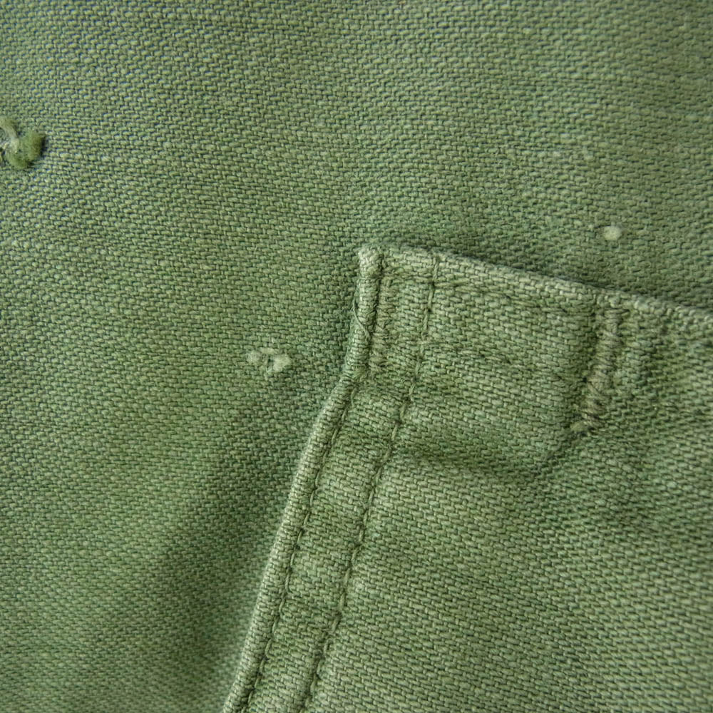 ヴィンテージ DSA-1-4848-65-C 60s U.S.ARMY 米軍 ファティーグ シャツ カーキ系 サイズ表記無【中古】