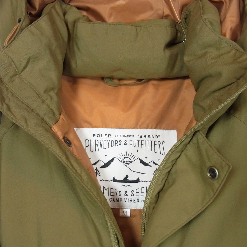 ポーラー POLA ポーラ DOWN JACKET ダウン ジャケット カーキ系 M【中古】