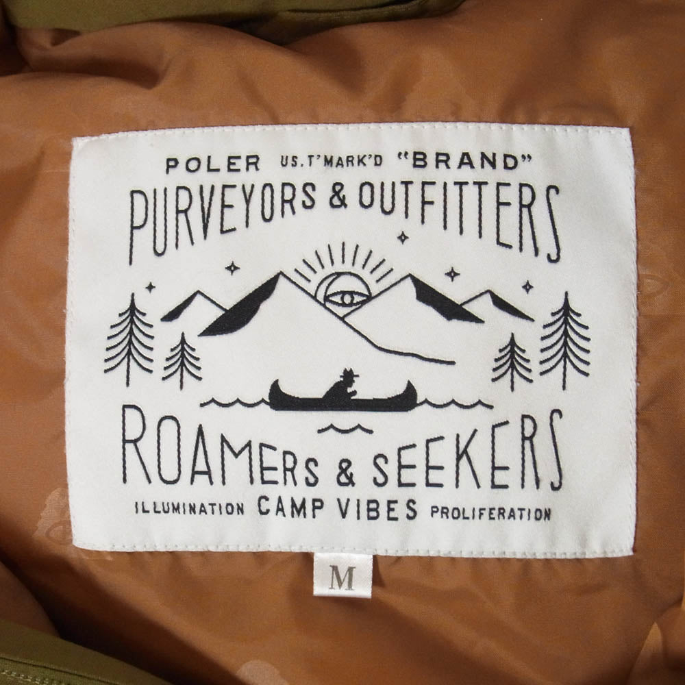 ポーラー POLA ポーラ DOWN JACKET ダウン ジャケット カーキ系 M【中古】