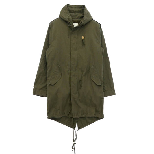 HOUSTON ヒューストン 23WP17 M-51 M51 PARKA パーカ ライナー付き モッズコート ミリタリー フィッシュテール コート カーキ系 L【中古】