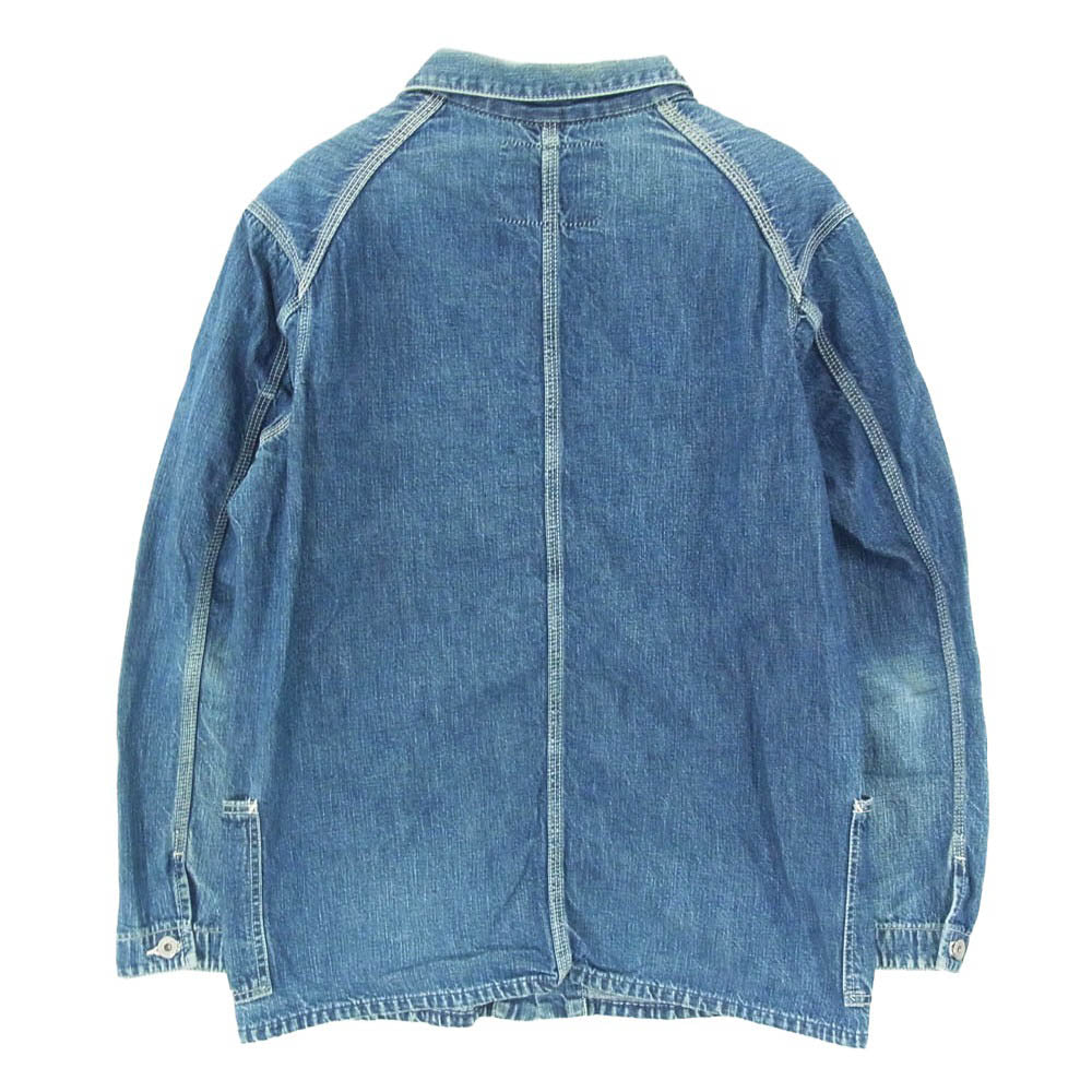 EVISU エヴィス Lot 1951 インディゴ デニム カバーオール ジャケット インディゴブルー系 38【中古】