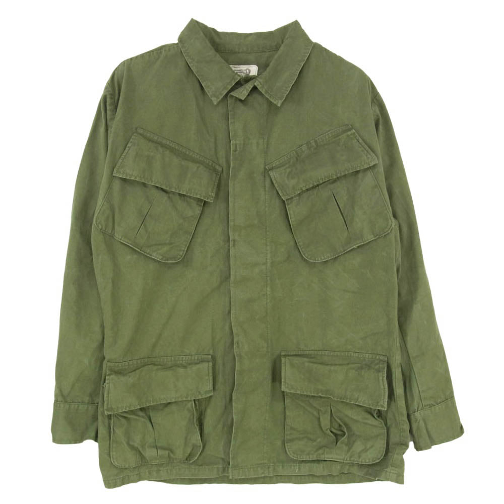 ヴィンテージ DSA-100-70-C-0155 70s U.S.ARMY 米軍 Jungle Fatigue Jacket ジャングルファティーグ ジャケット カーキ系 S【中古】